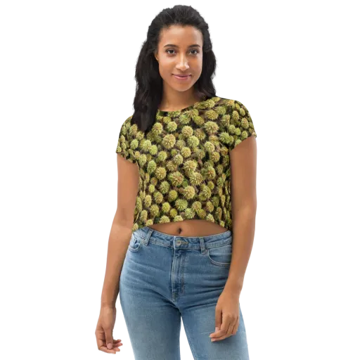 Thornfruit Meadow on a Crop Tee