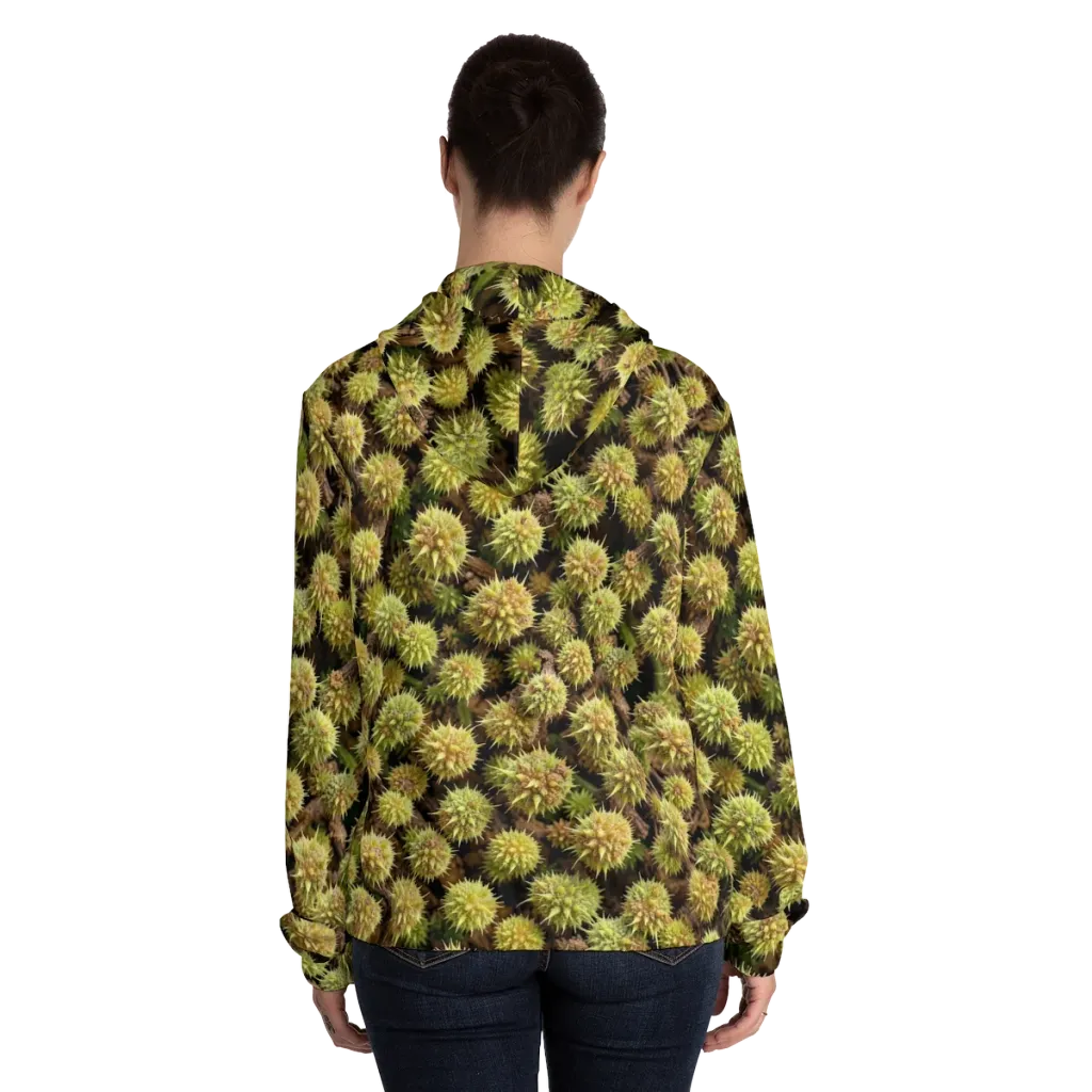 Thornfruit Meadow on Women's Full-Zip Hoodie — Back On Person
