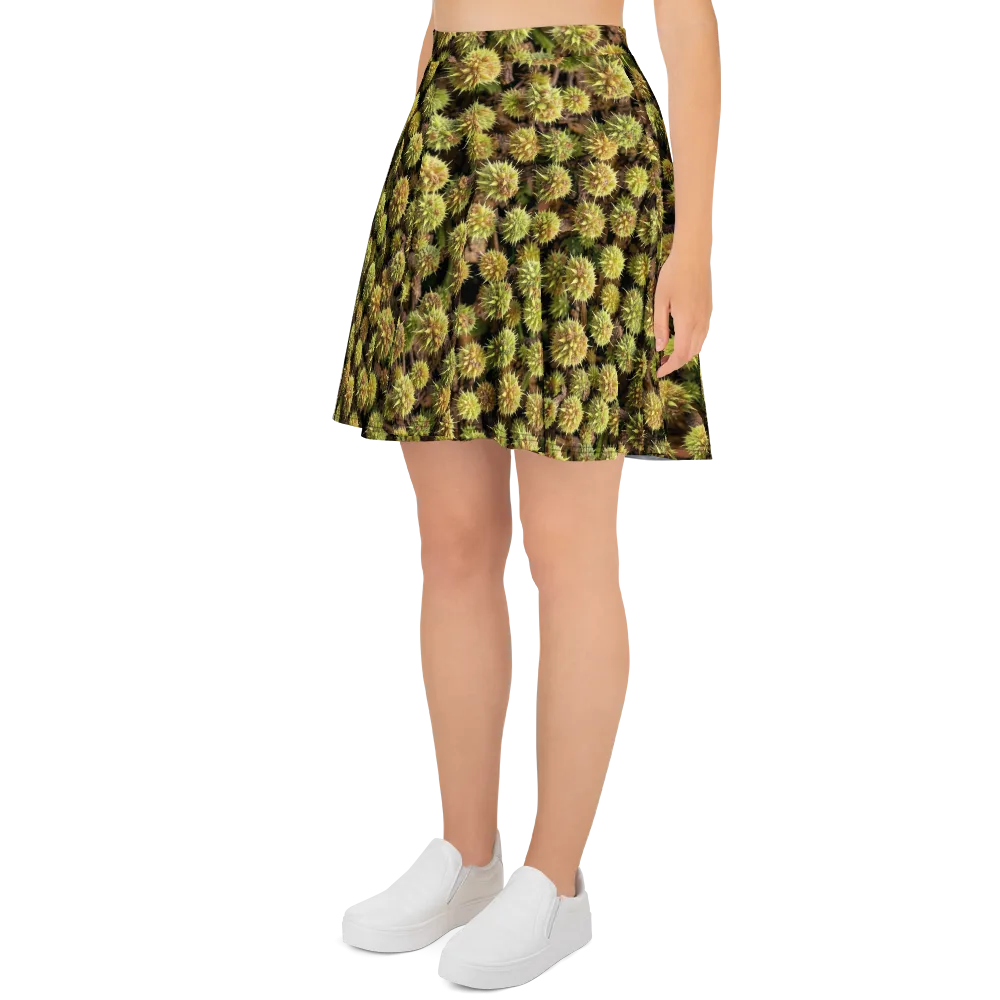 Thornfruit Meadow on Skater Skirt — Left