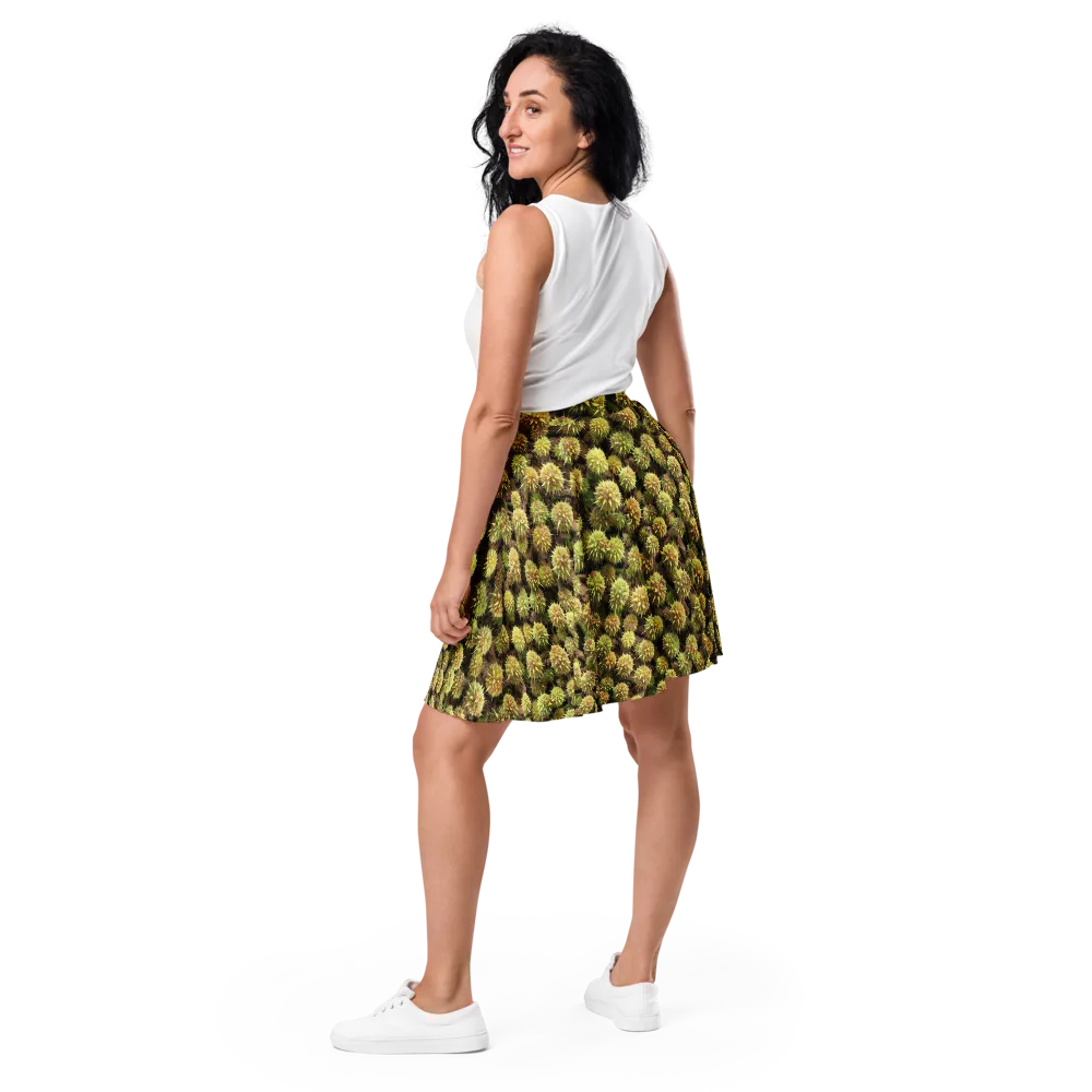 Thornfruit Meadow on Skater Skirt — Back