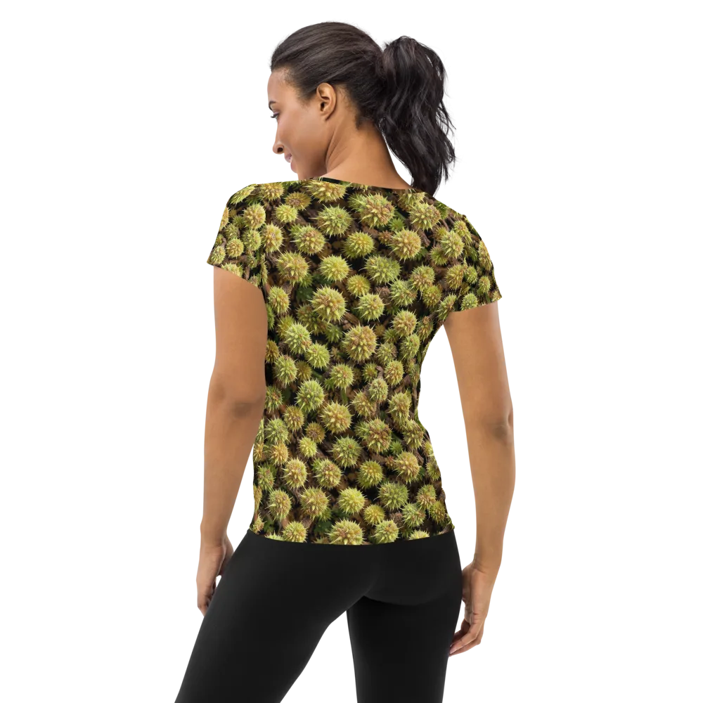 Thornfruit Meadow on Women's Athletic T-Shirt — Back