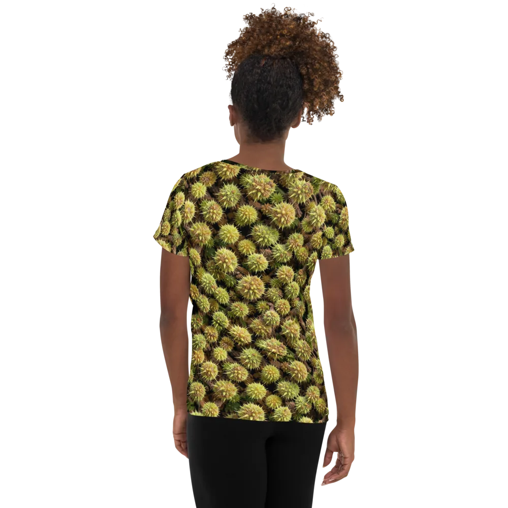 Thornfruit Meadow on Women's Athletic T-Shirt — Back