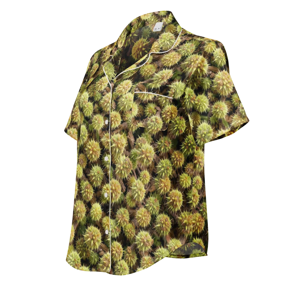 Thornfruit Meadow on Women's Short Sleeve Pajama Top — Left Front