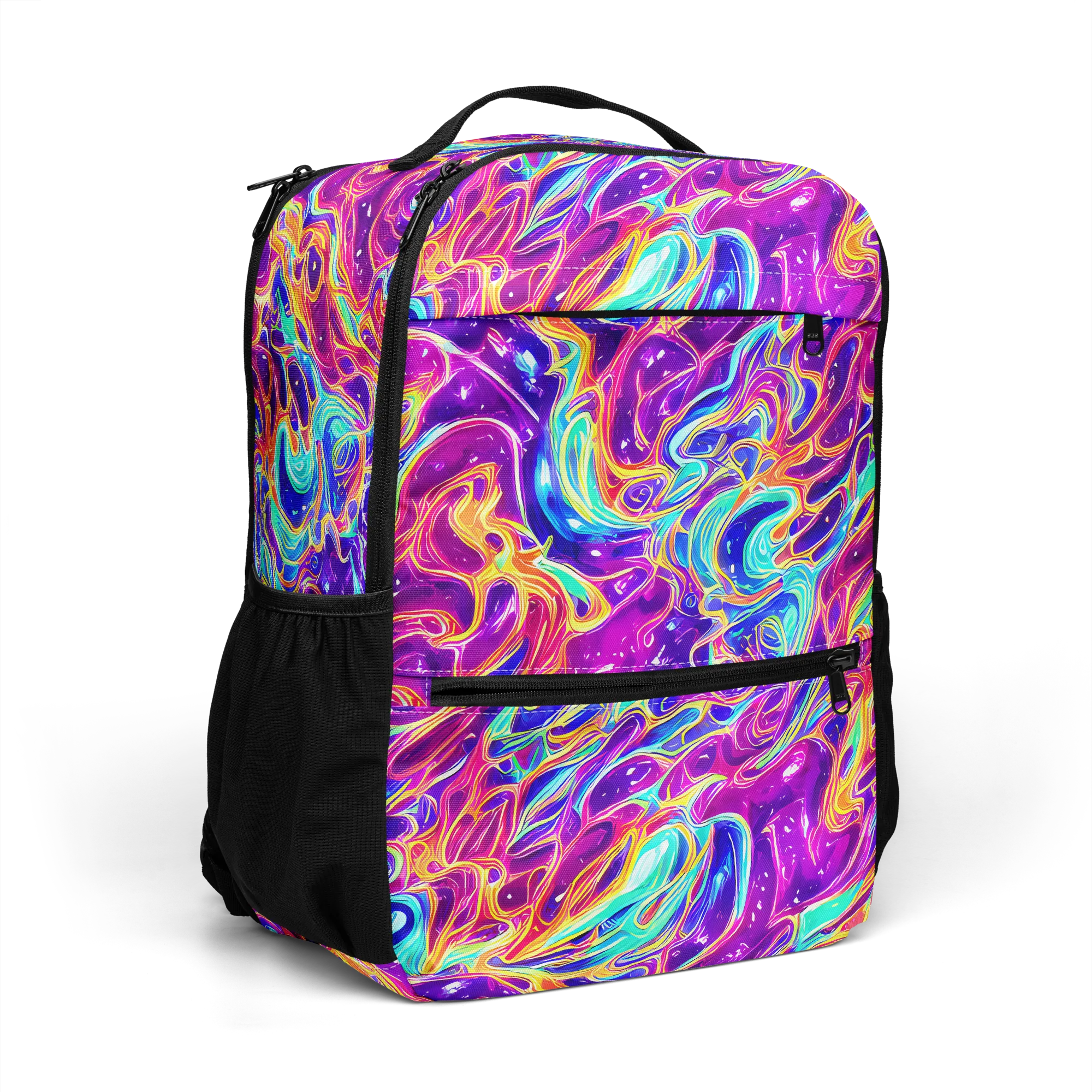 Fuchsia Fury on Utility Backpack — Right Front