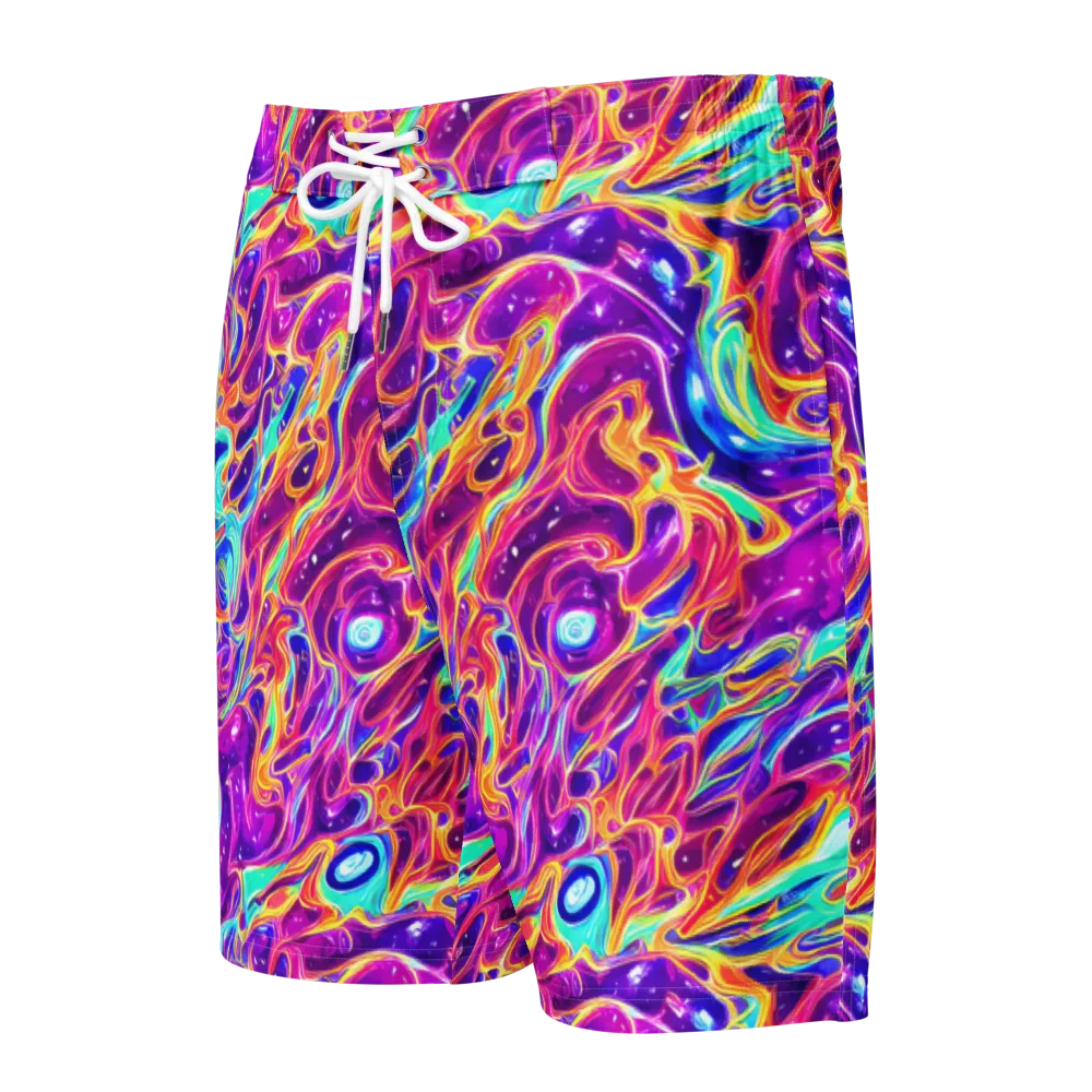 Fuchsia Fury on Men's Board Shorts — Front