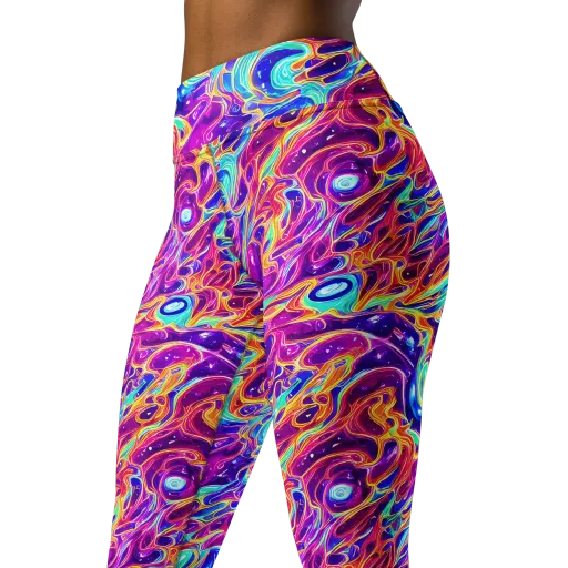 Fuchsia Fury on a Yoga Leggings