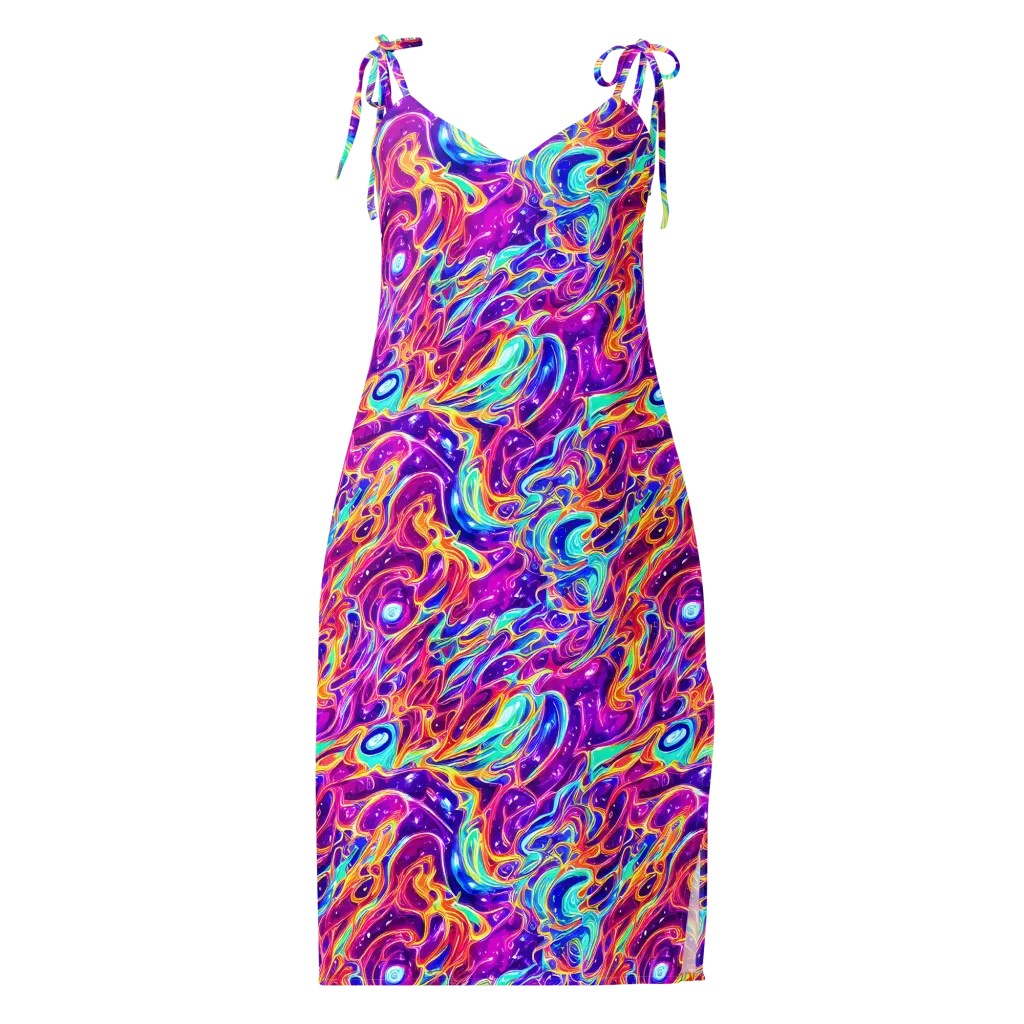 Fuchsia Fury on Slip Dress — Front