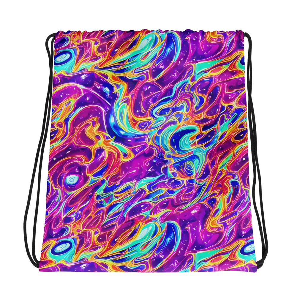 Fuchsia Fury on Drawstring Bag — Photo