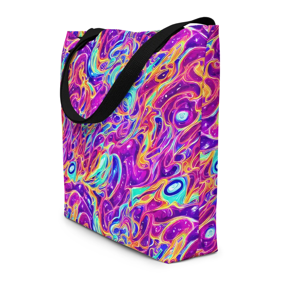 Fuchsia Fury on Large Tote Bag W/ Pocket — Front