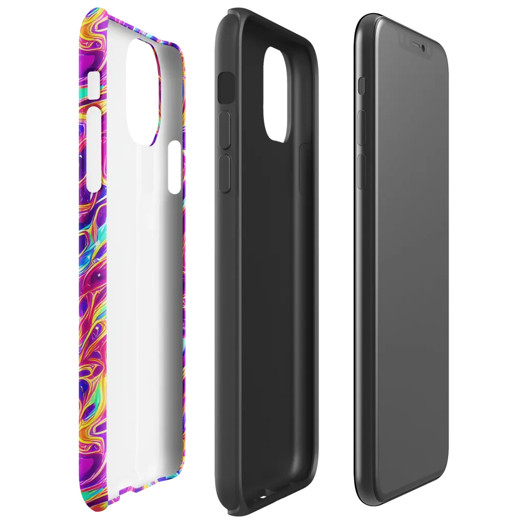 Fuchsia Fury on Tough Case for iPhone® — Right