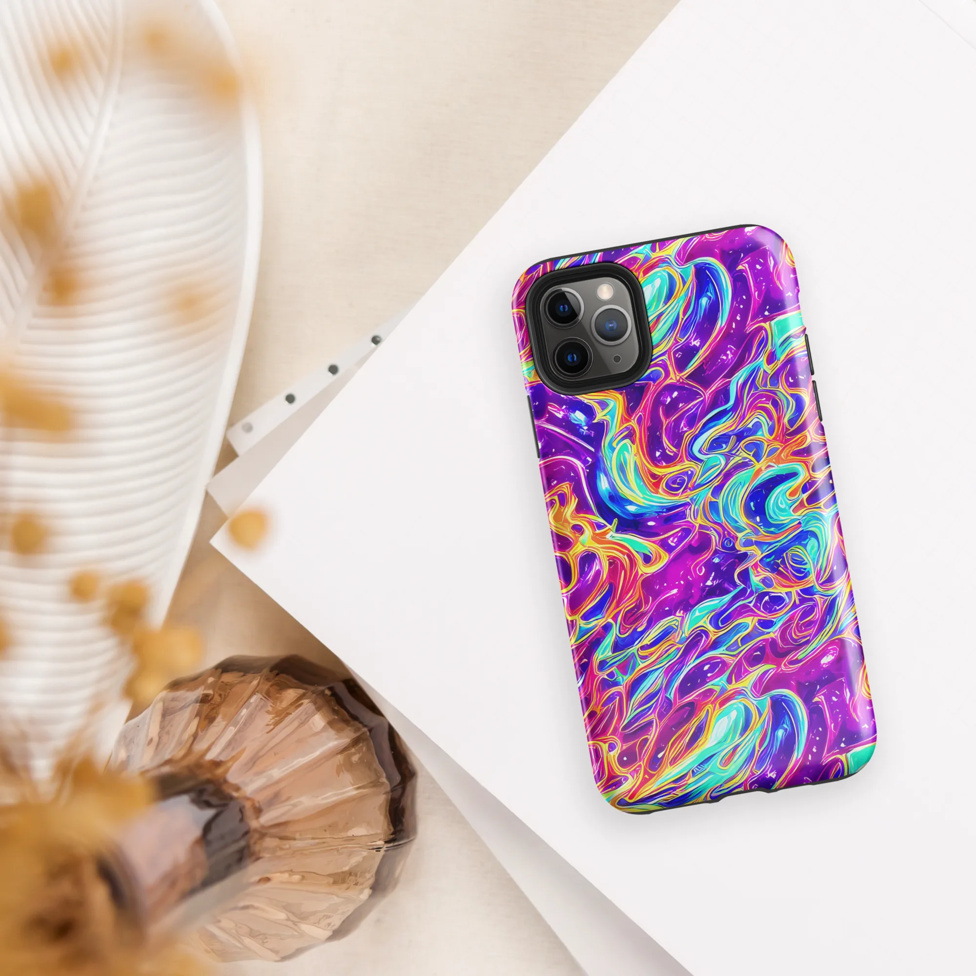 Fuchsia Fury on Tough Case for iPhone® — Front