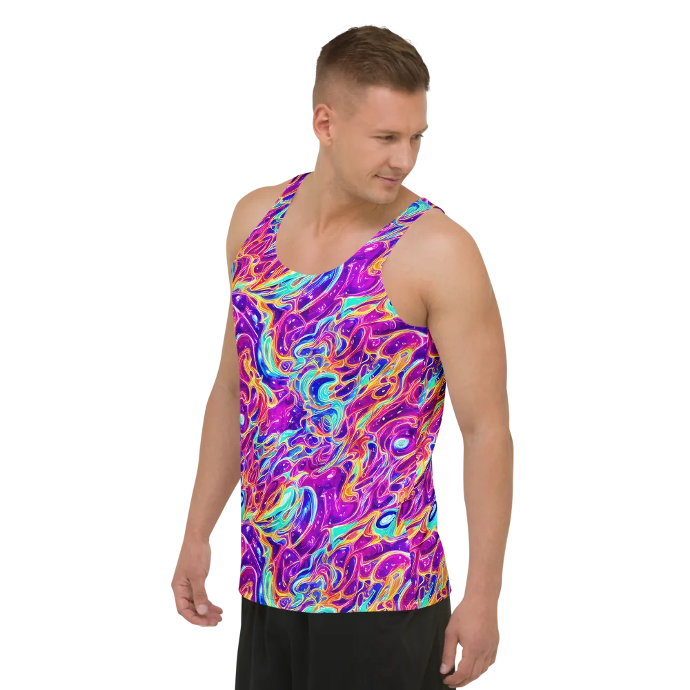 Fuchsia Fury on Men's Tank Top — Left Front