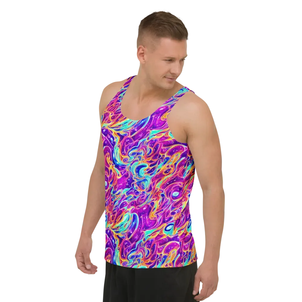 Fuchsia Fury on Men's Tank Top — Left Front
