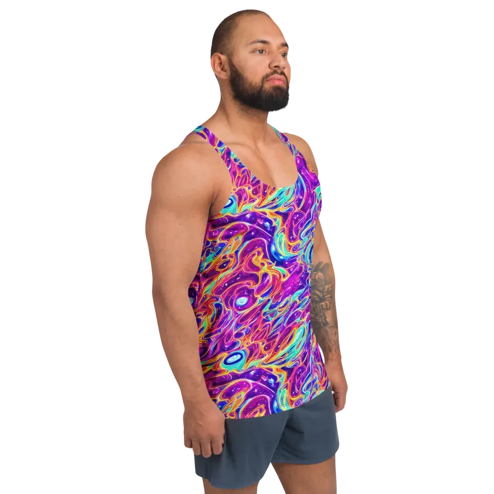 Fuchsia Fury on Men's Tank Top — Right Front