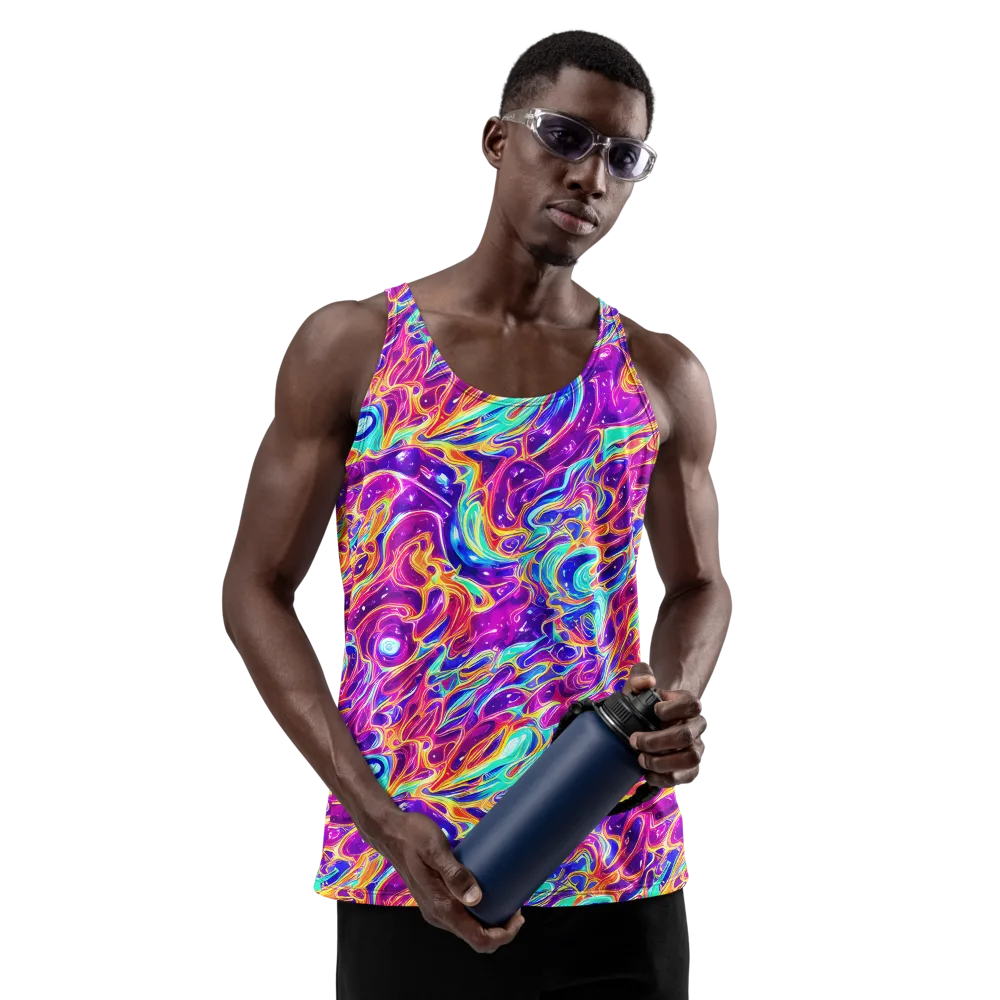Fuchsia Fury on Men's Tank Top — Front
