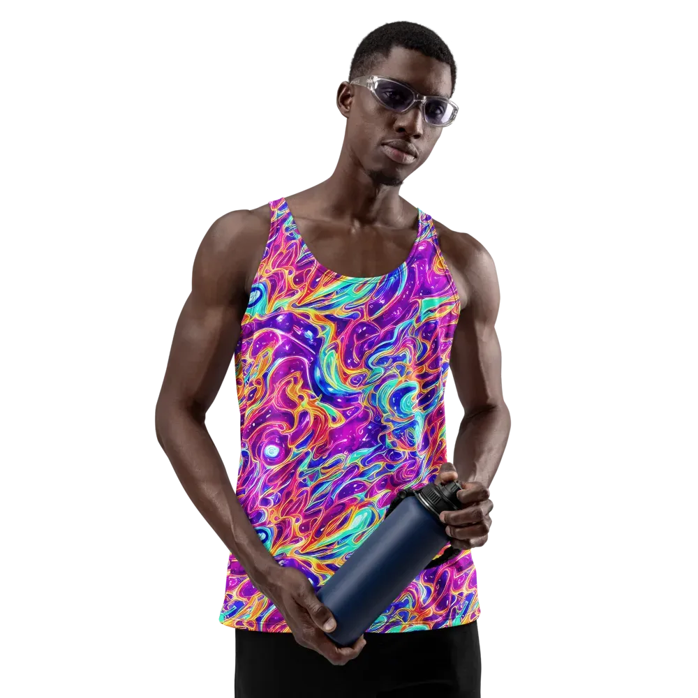 Fuchsia Fury on Men's Tank Top — Front