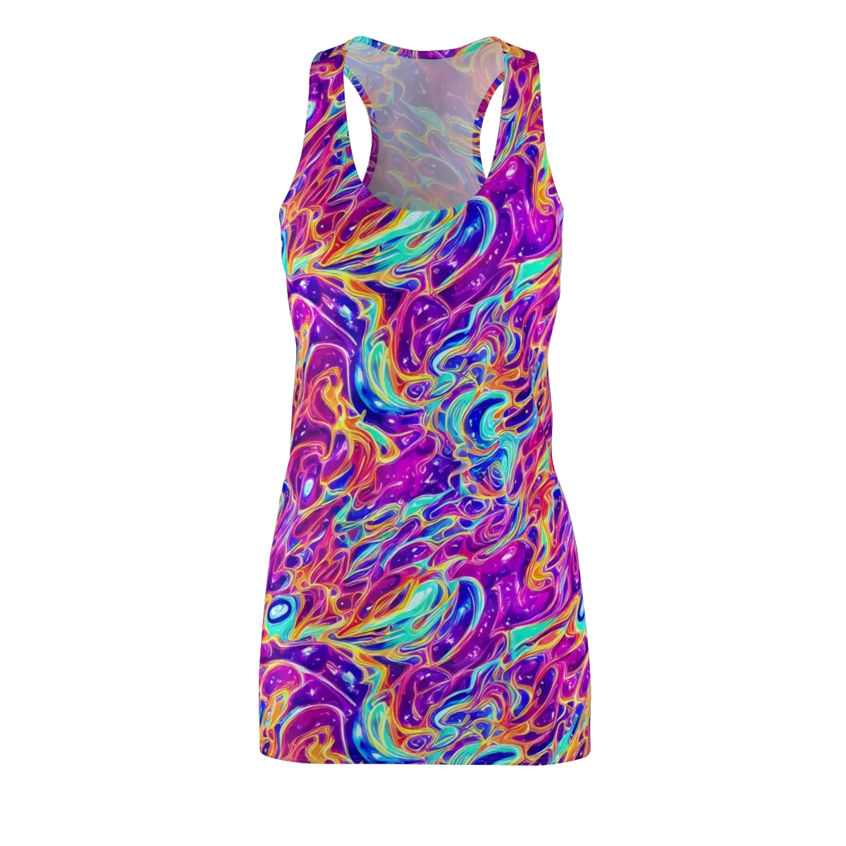 Fuchsia Fury on Racerback Dress — Front