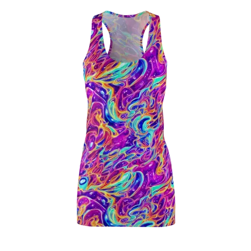 Fuchsia Fury on a Racerback Dress
