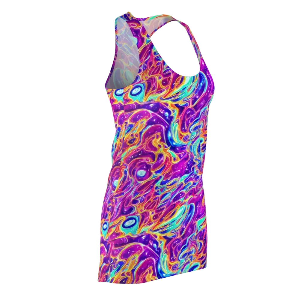 Fuchsia Fury on Racerback Dress — Front Side