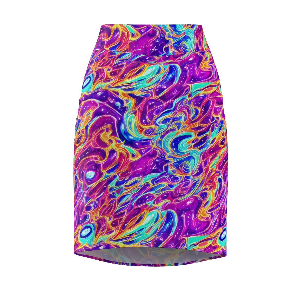 Fuchsia Fury on Pencil Skirt — Front
