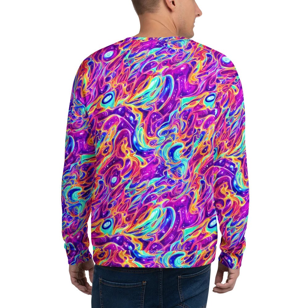 Fuchsia Fury on Sweatshirt — Back