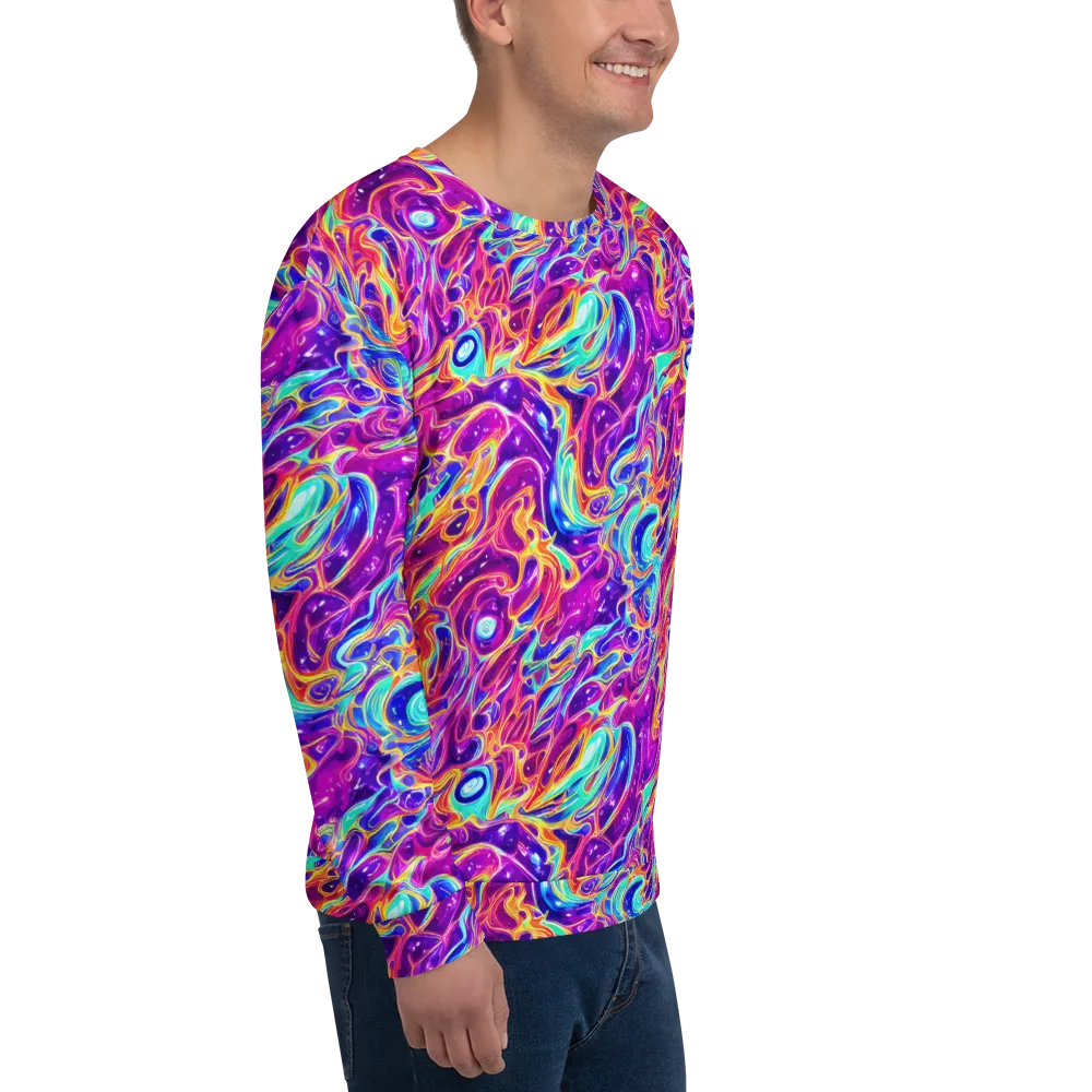 Fuchsia Fury on Sweatshirt — Right Front