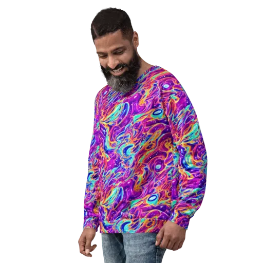 Fuchsia Fury on a Sweatshirt