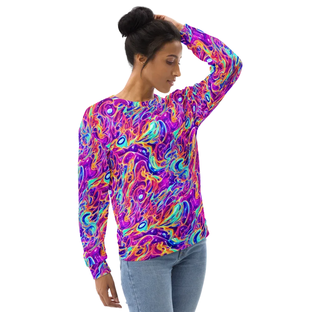 Fuchsia Fury on Sweatshirt — Right Front