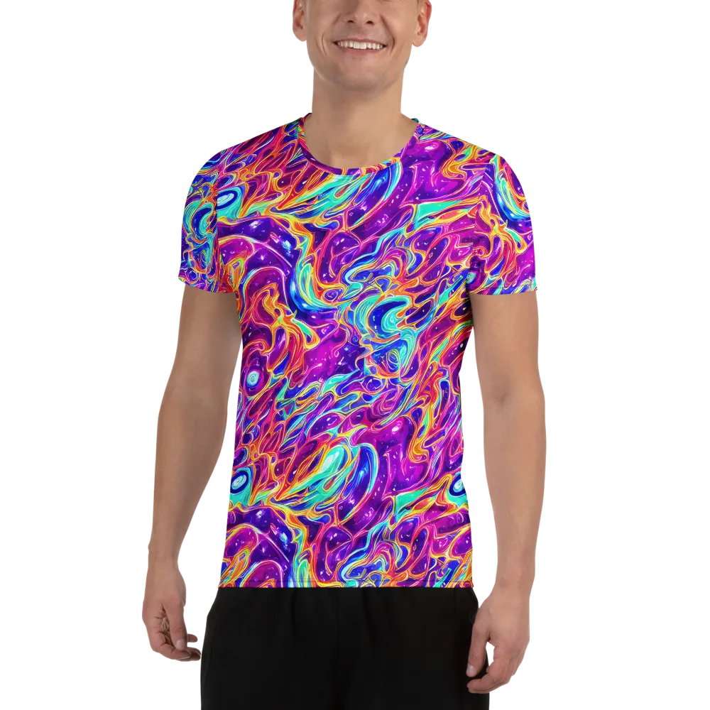 Fuchsia Fury on Men's Athletic T-Shirt — Front