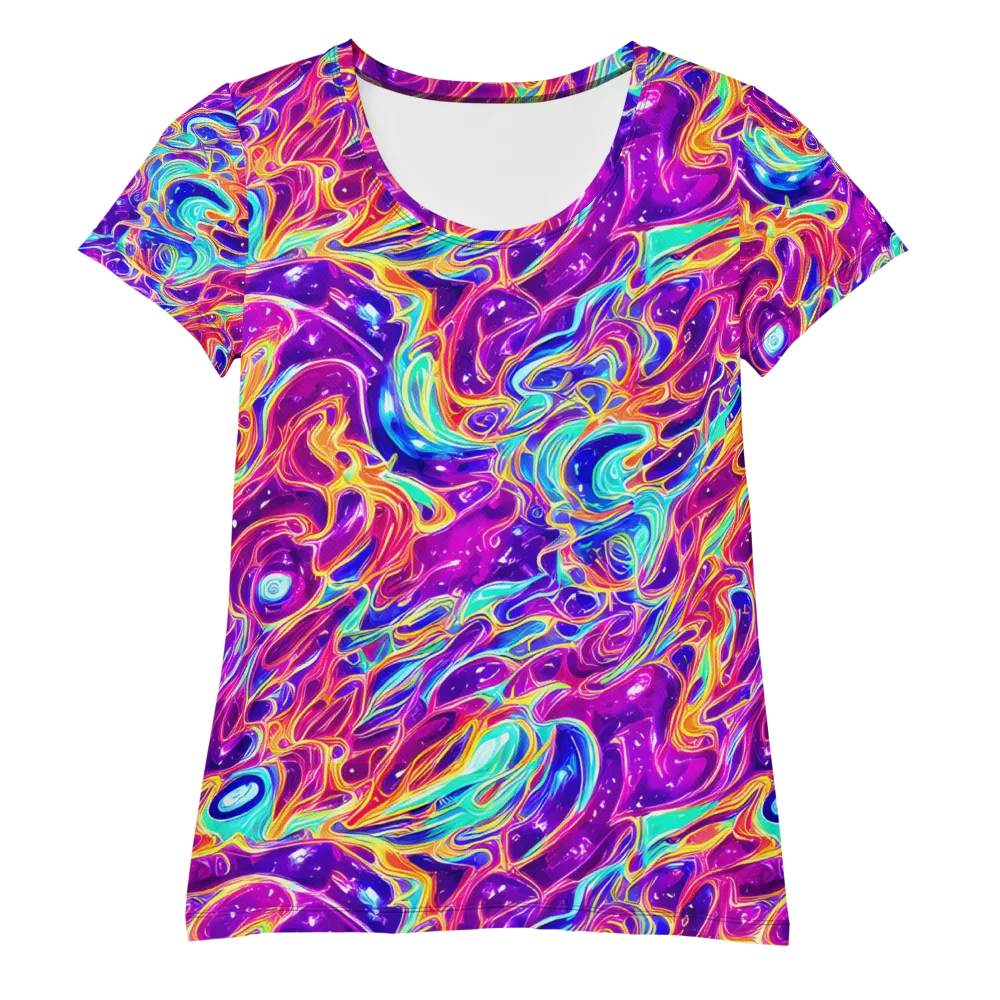 Fuchsia Fury on Women's Athletic T-Shirt — Front