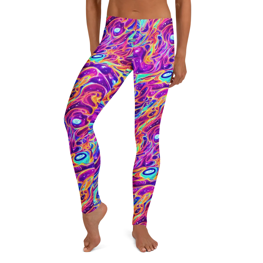 Fuchsia Fury on Leggings — Front