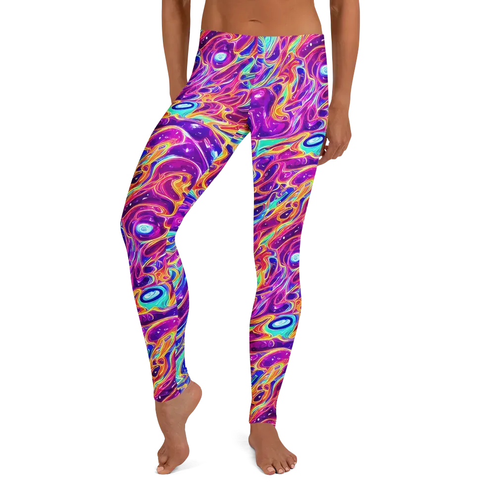Fuchsia Fury on Leggings — Front