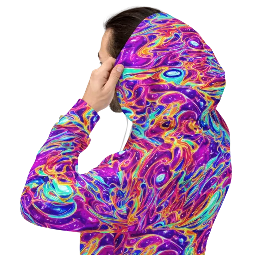 Fuchsia Fury on a Hoodie