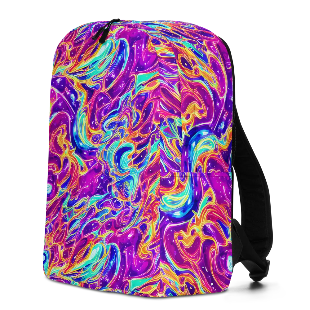 Fuchsia Fury on Minimalist Backpack — Left