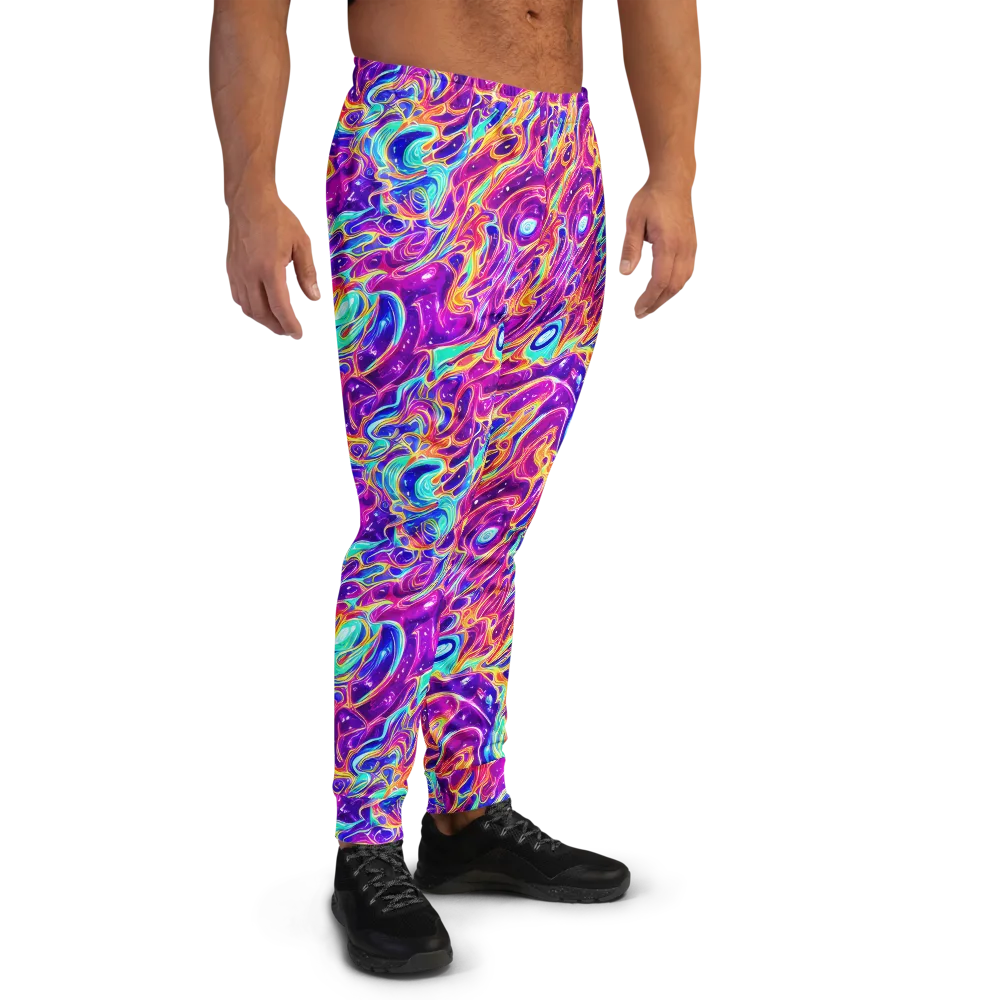 Fuchsia Fury on Men's Joggers — Right