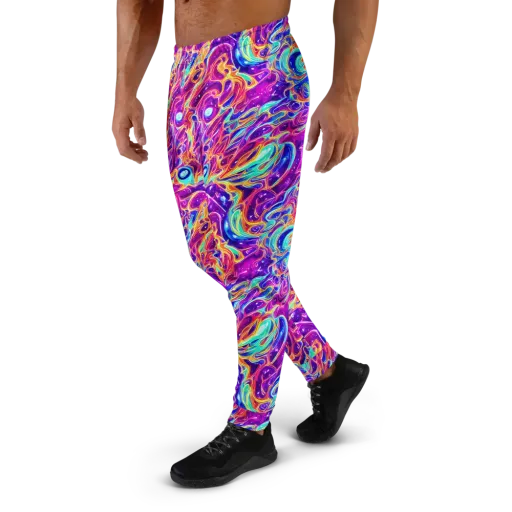 Fuchsia Fury on a Men's Joggers