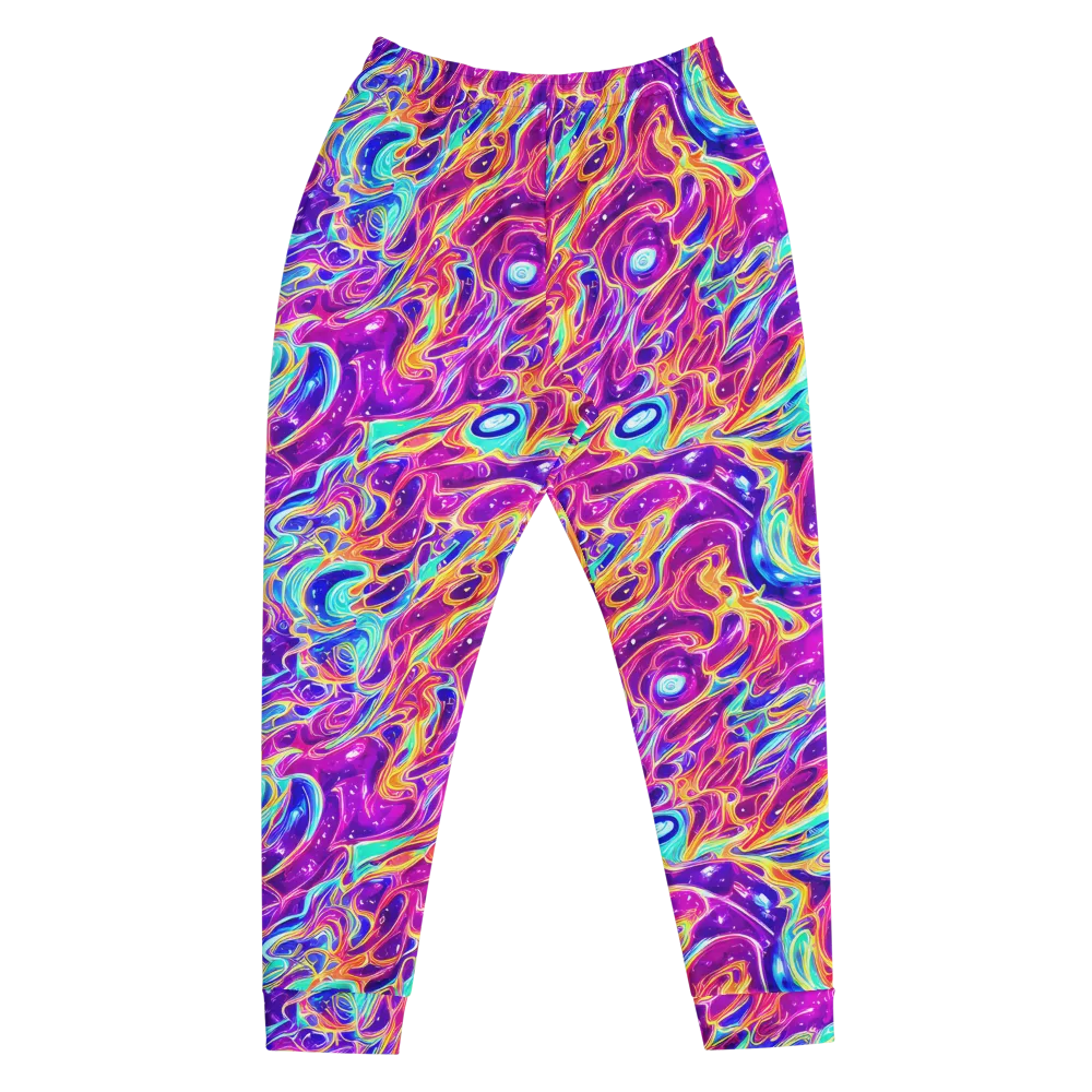 Fuchsia Fury on Men's Joggers — Front
