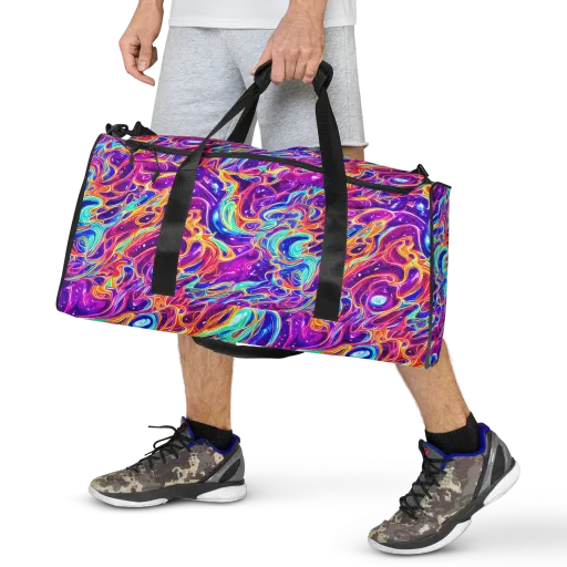Fuchsia Fury on a Duffle Bag