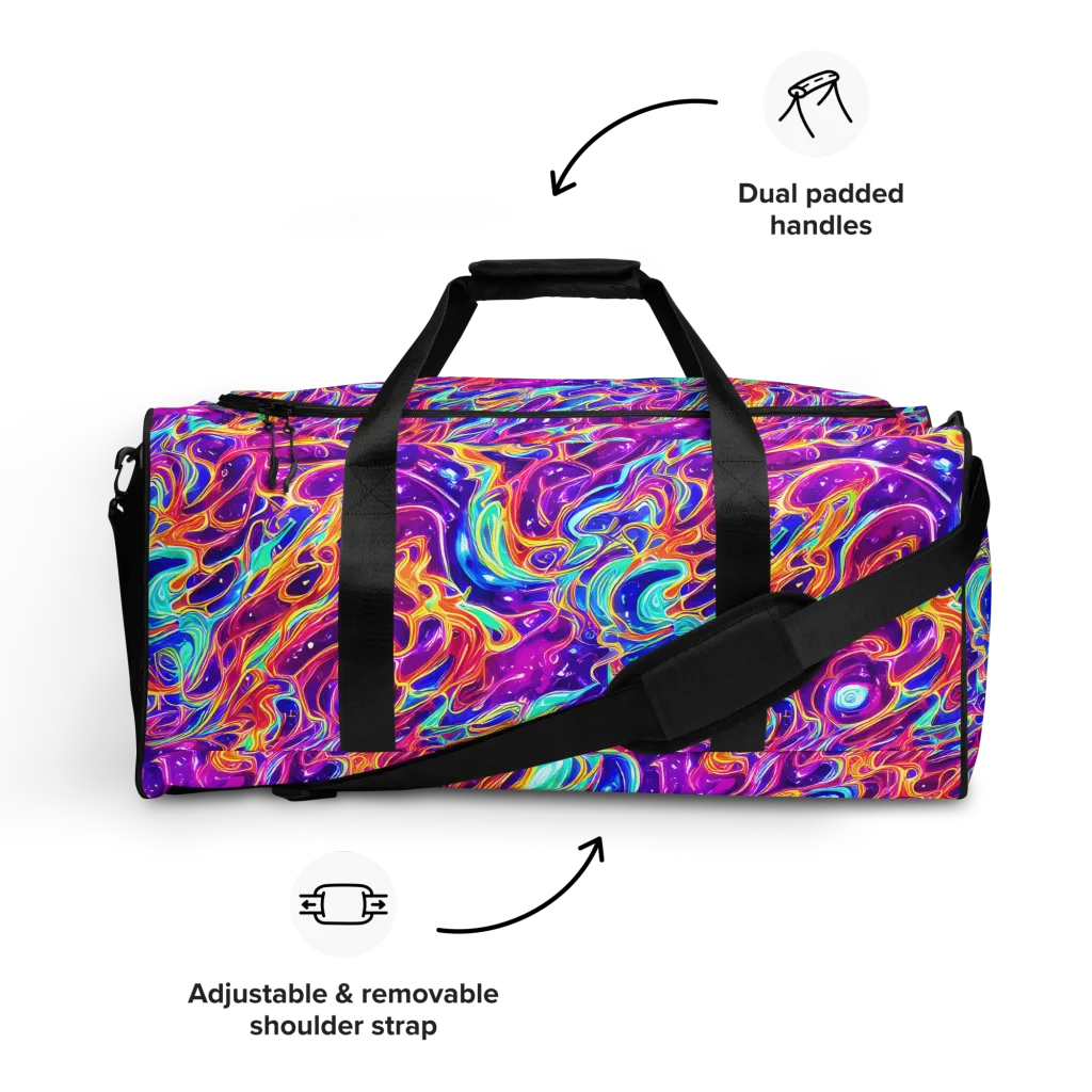 Fuchsia Fury on Duffle Bag — Front