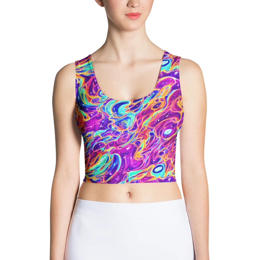 Fuchsia Fury on Crop Top — Front