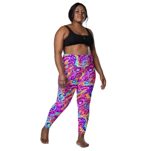 Fuchsia Fury on a Leggings with Pockets