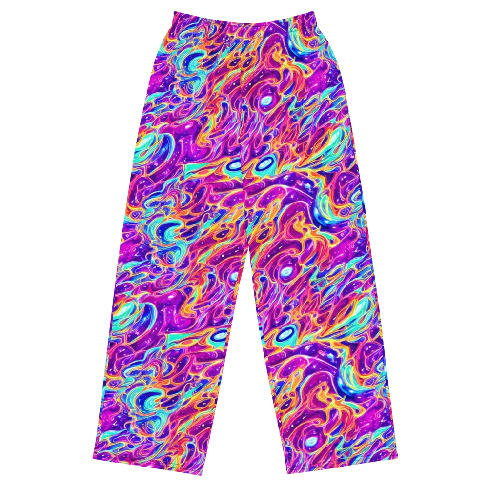 Fuchsia Fury on Wide-Leg Pants — Front