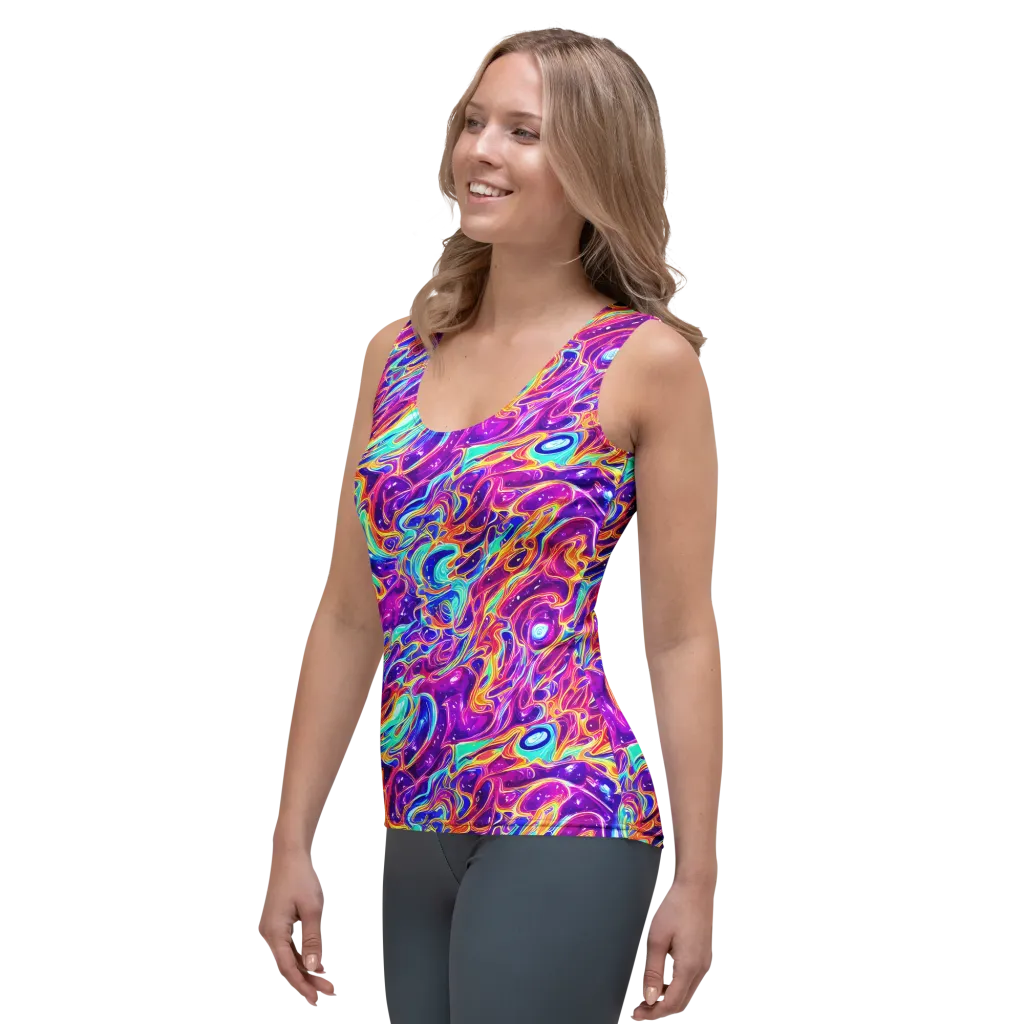 Fuchsia Fury on Women's Tank Top — Left Front