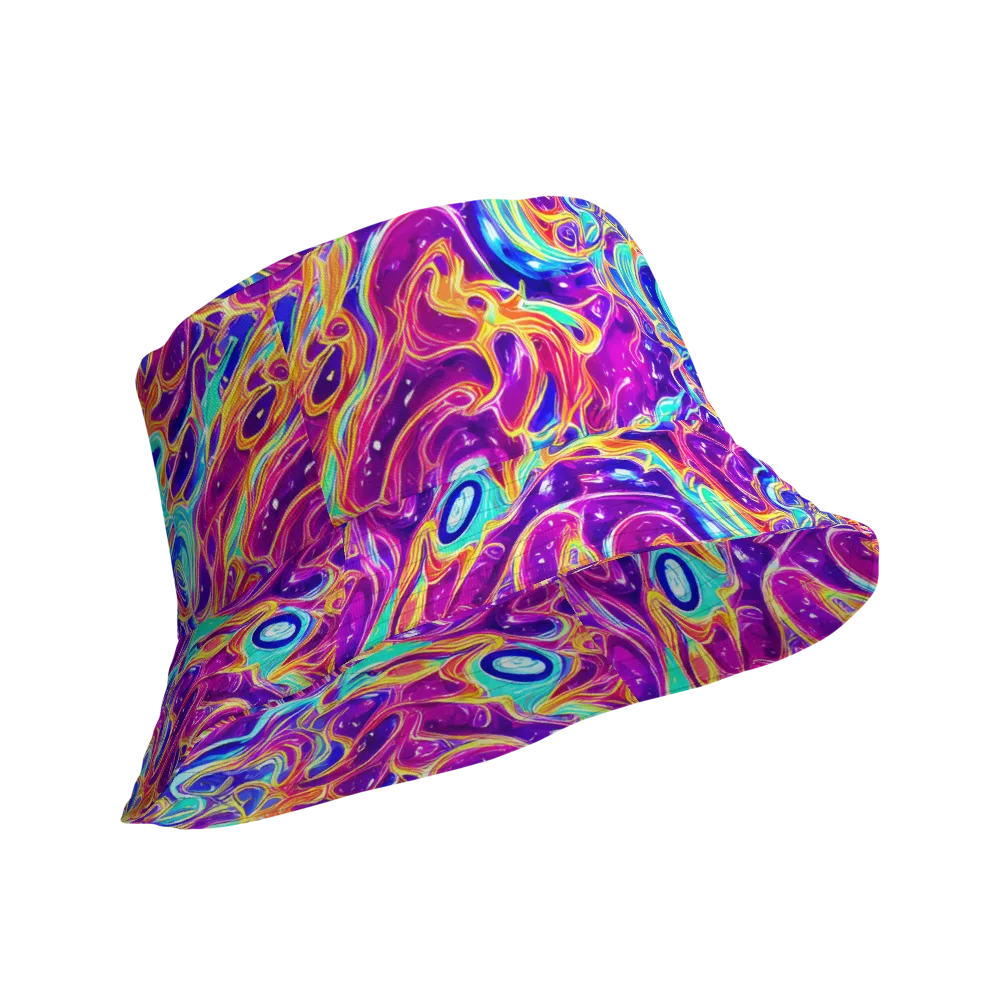 Fuchsia Fury on Reversible Bucket Hat — Product details Outside