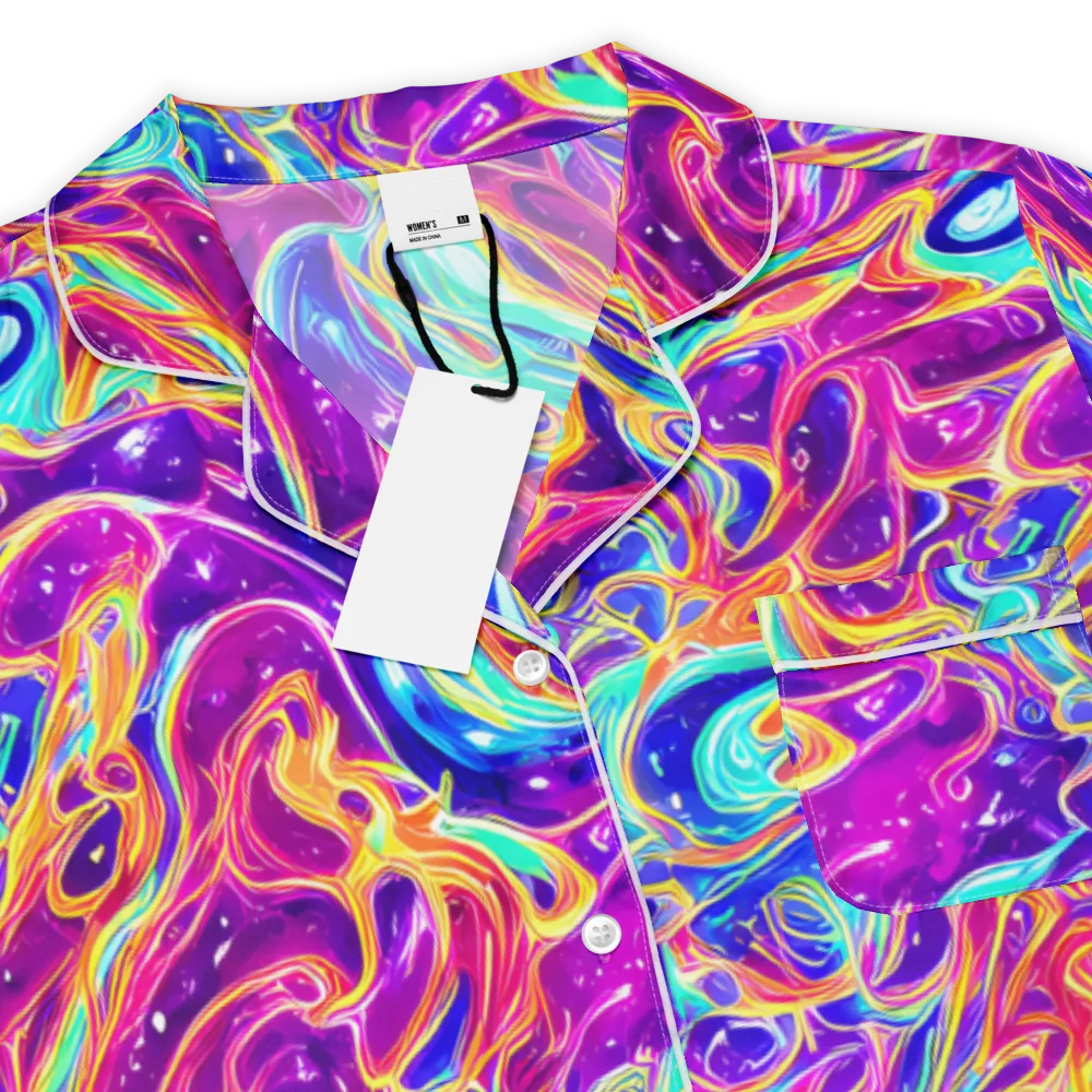Fuchsia Fury on Women's Short Sleeve Pajama Top — Product details