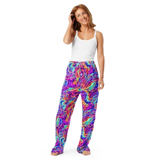 Fuchsia Fury on a Women's Pajama Pants
