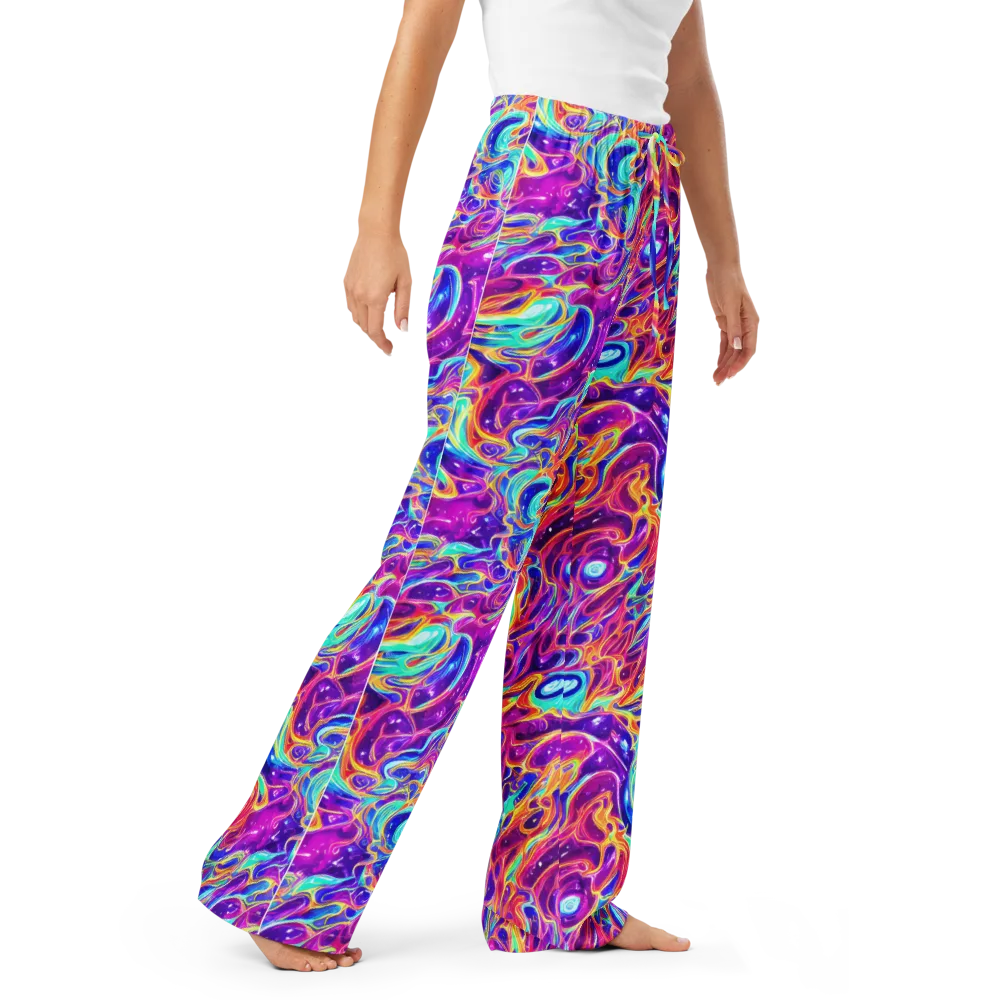 Fuchsia Fury on Women's Pajama Pants — Right Front