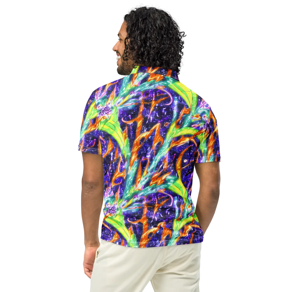 Prism Canopy on Men's Slim Fit Polo Shirt — Back