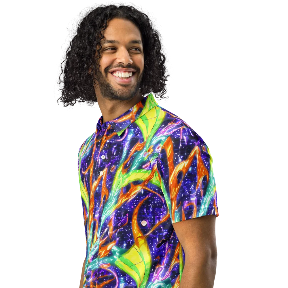 Prism Canopy on Men's Slim Fit Polo Shirt — Left Front