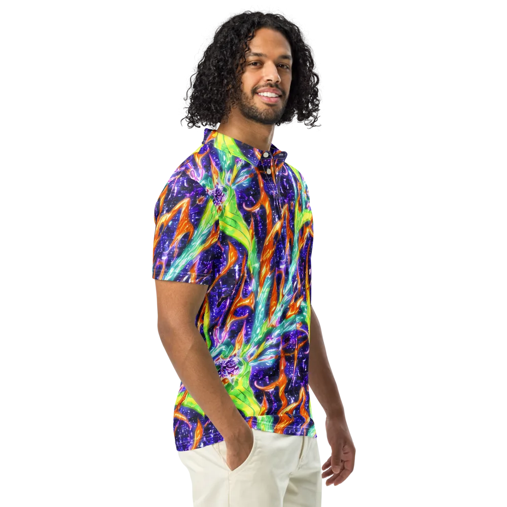 Prism Canopy on Men's Slim Fit Polo Shirt — Right Front